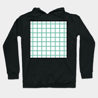 Retro style aqua check Hoodie